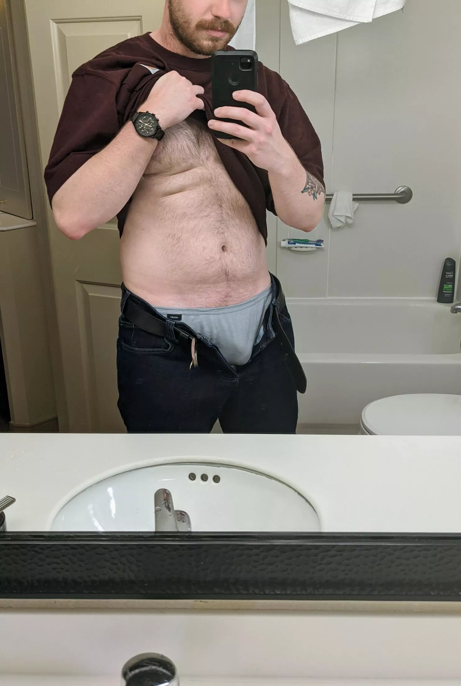 A peek under the baggy shirt and jeans. Hopefully not too mild for you! A peek under the baggy shirt and jeans. Hopefully not too mild for you!