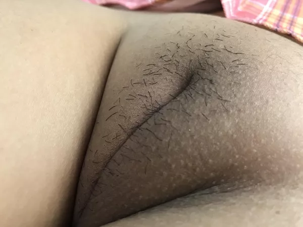 A rare picture of my Mound of Venus with a few stubbles on it! A rare picture of my Mound of Venus with a few stubbles on it!