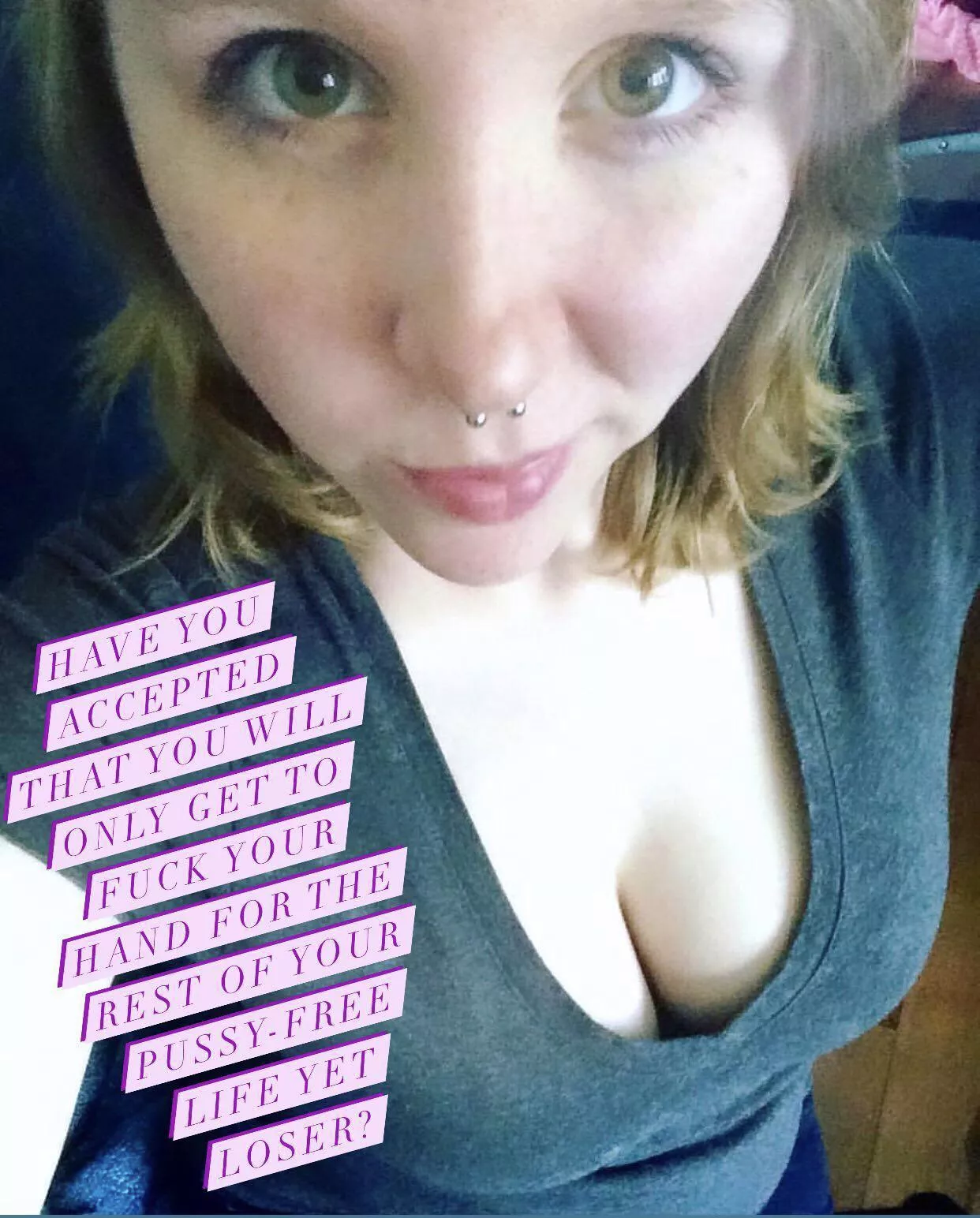 A real woman will never touch your dick 🤷♀️ A real woman will never touch your dick 🤷♀️