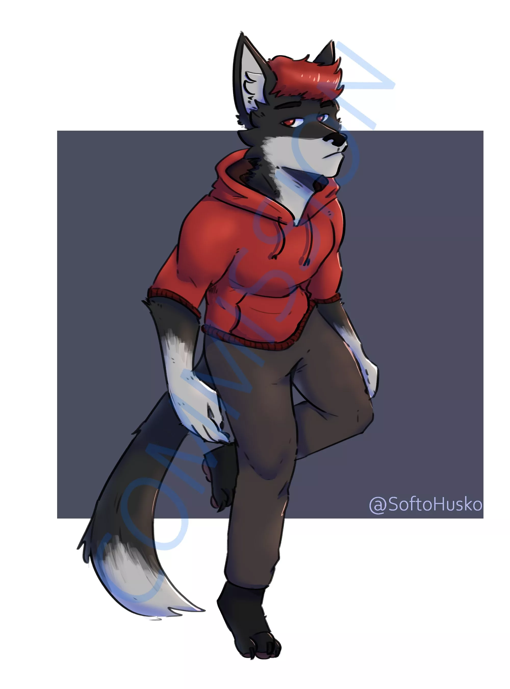 A red boy! Commission done by me! (@SoftoHusko on Twitter)