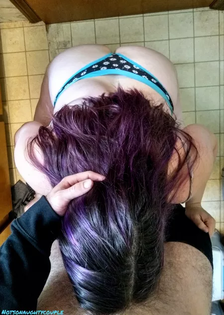 A shot from a little edging we had earlier before she took off for groceries ??