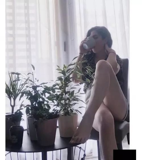 A sip of coffee