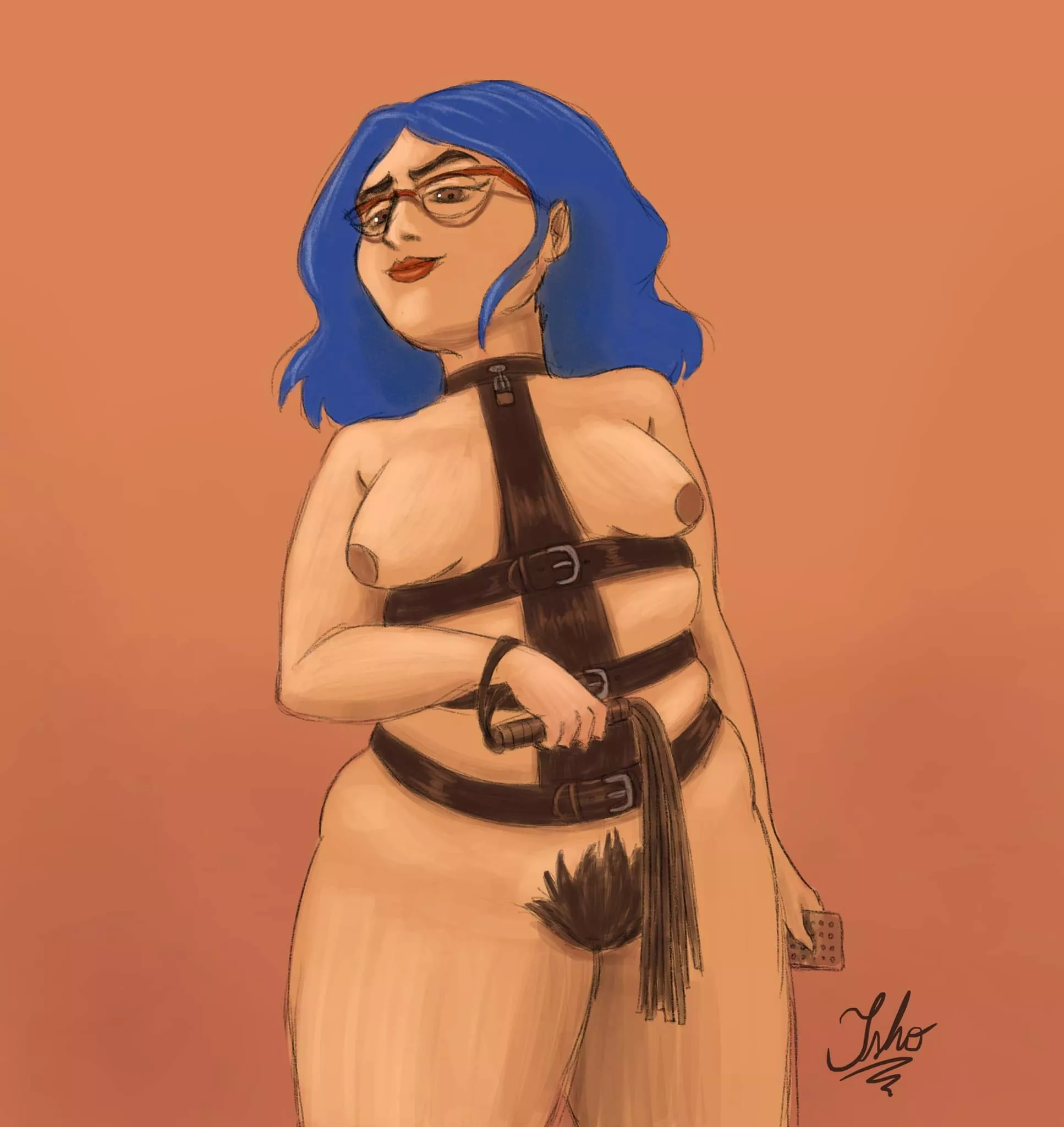 A sketchy self portrait. Sorry it isn't an actual photo 😅 [F] [NB]