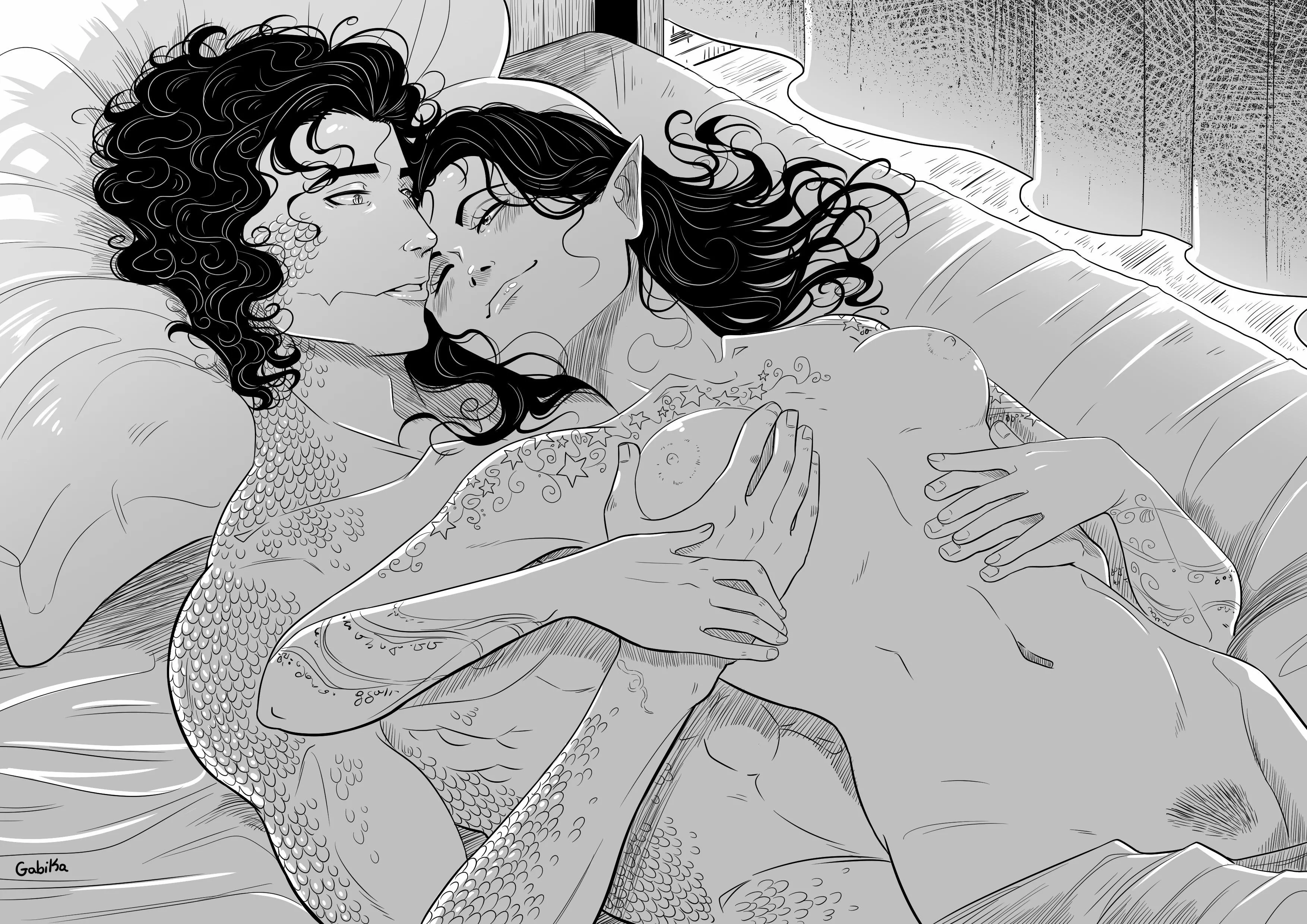 “A tender moment,” Tristan x Nyell by Gabikacomics “A tender moment,” Tristan x Nyell by Gabikacomics