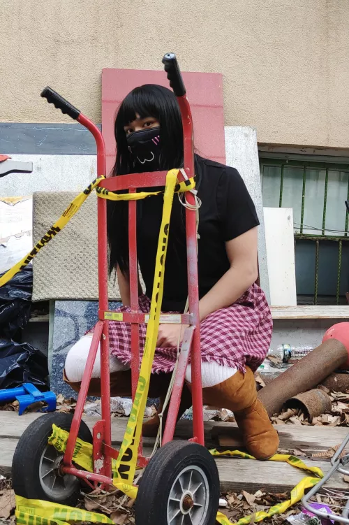 A wild Asian sissy found in the wild and tries to hide