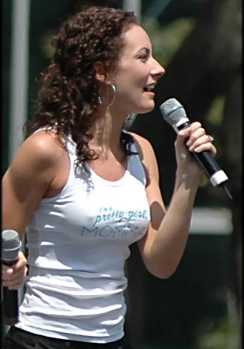 Actress Laura Benanti (performing in NYC's Bryant Park)