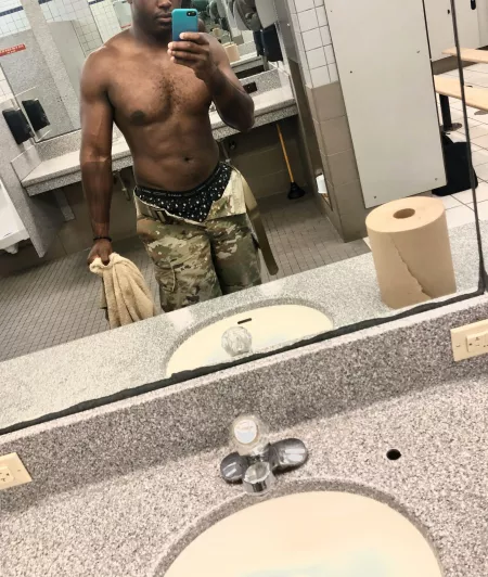 After a workout. After a workout.