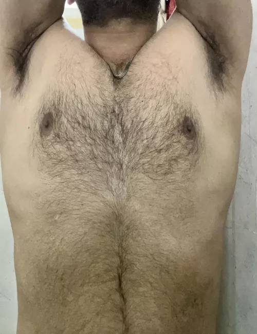 After gym before shower