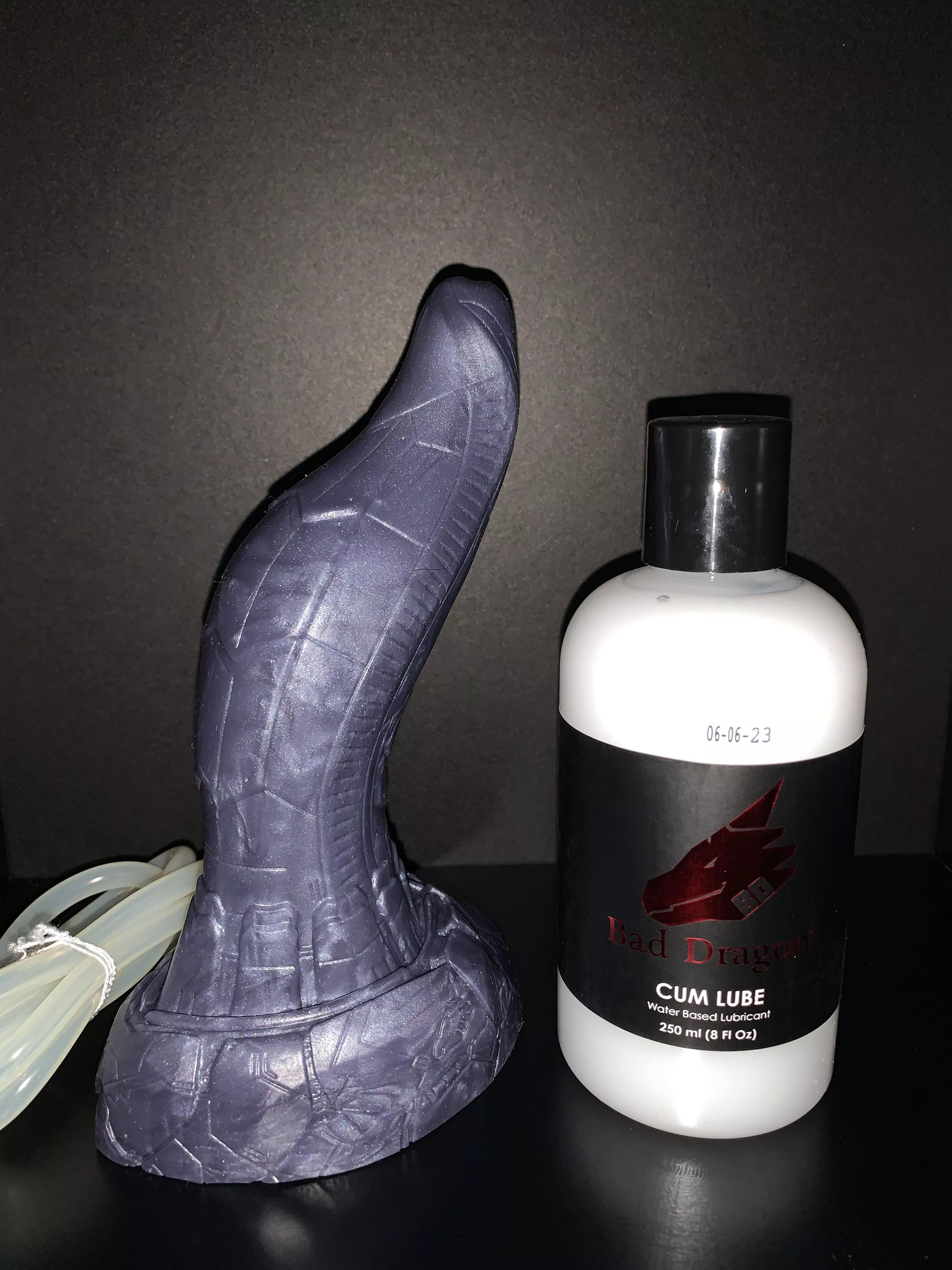 After seeing others reviews on the small, I bought a mini Habu w/o looking at the dimensions. Needless to say, mini Habu is TINY. Wish I would have gone with a small instead! Picture w/ the cumlube to get an idea of it’s size.