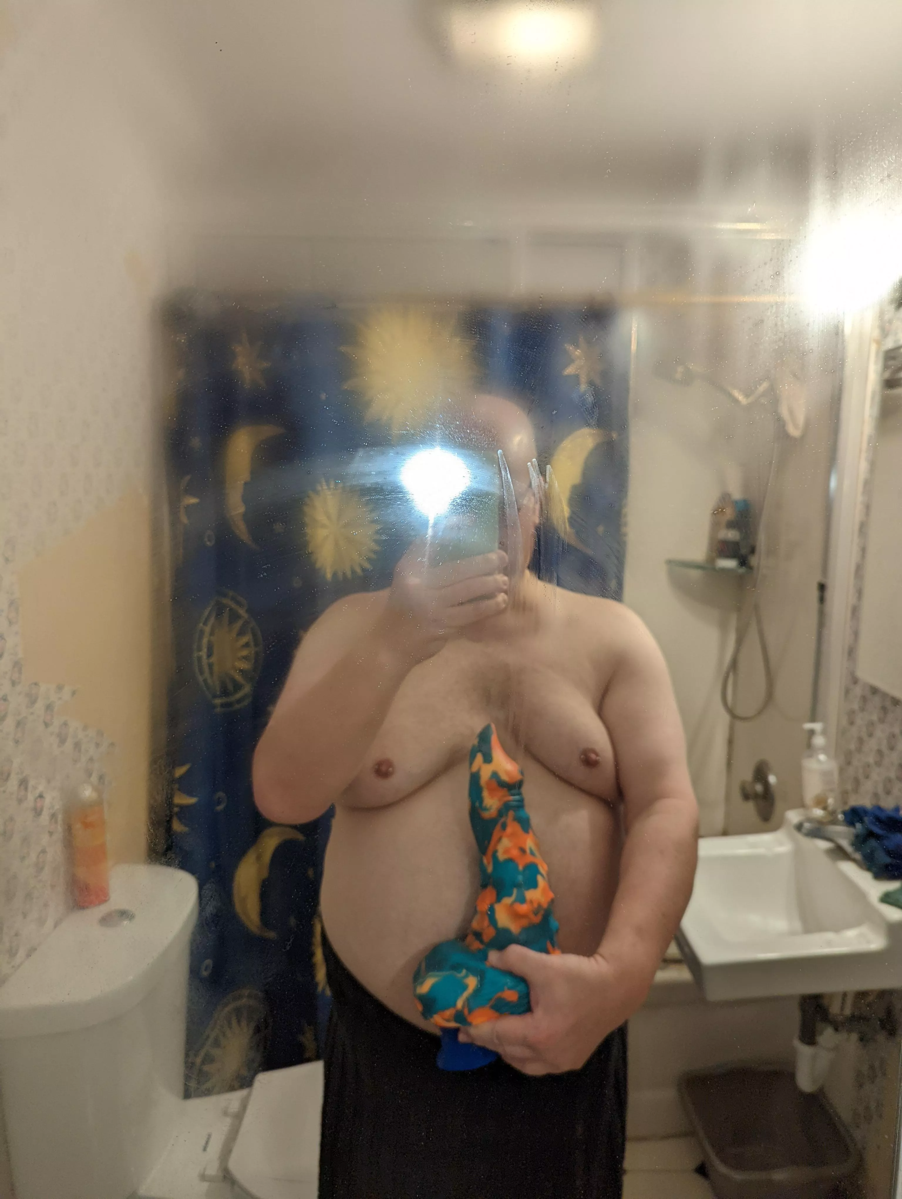 After stretching in the shower. My L/M Demondick is my go to starter he will open you up and is just long enough to let you know there is a second door to conquer.