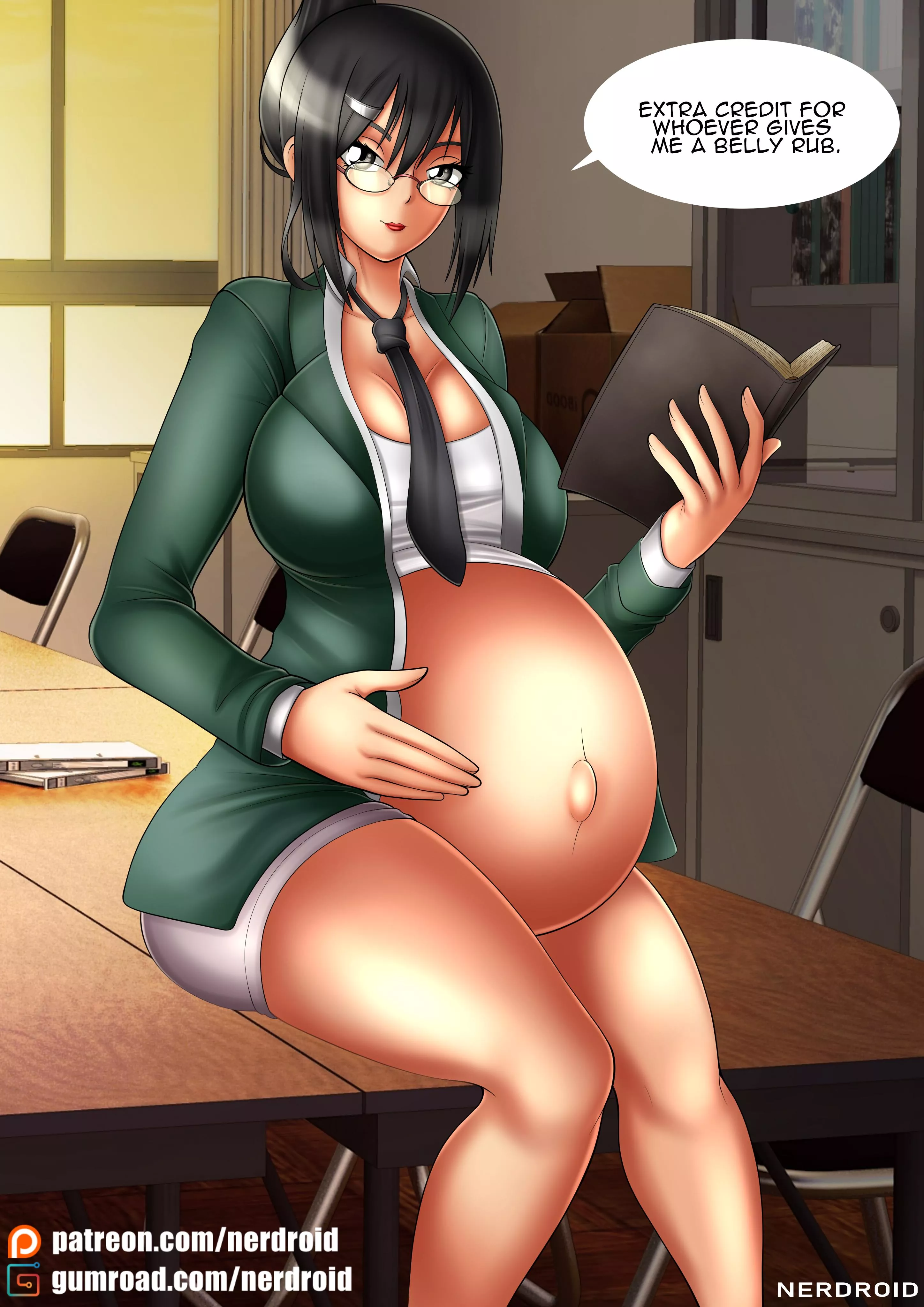 Aiko Yumi pregnant - HoniePop - Made on Commission - Art by me(NerDroid)