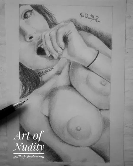 Alexa Pearl Pencil Drawing β€β