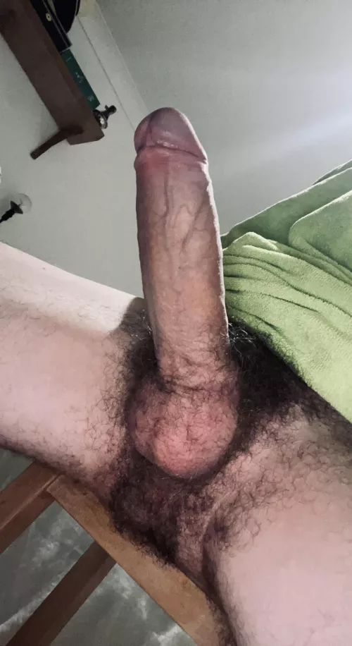 All I did was get out of the shower, and here I am hard as a rock 🧐