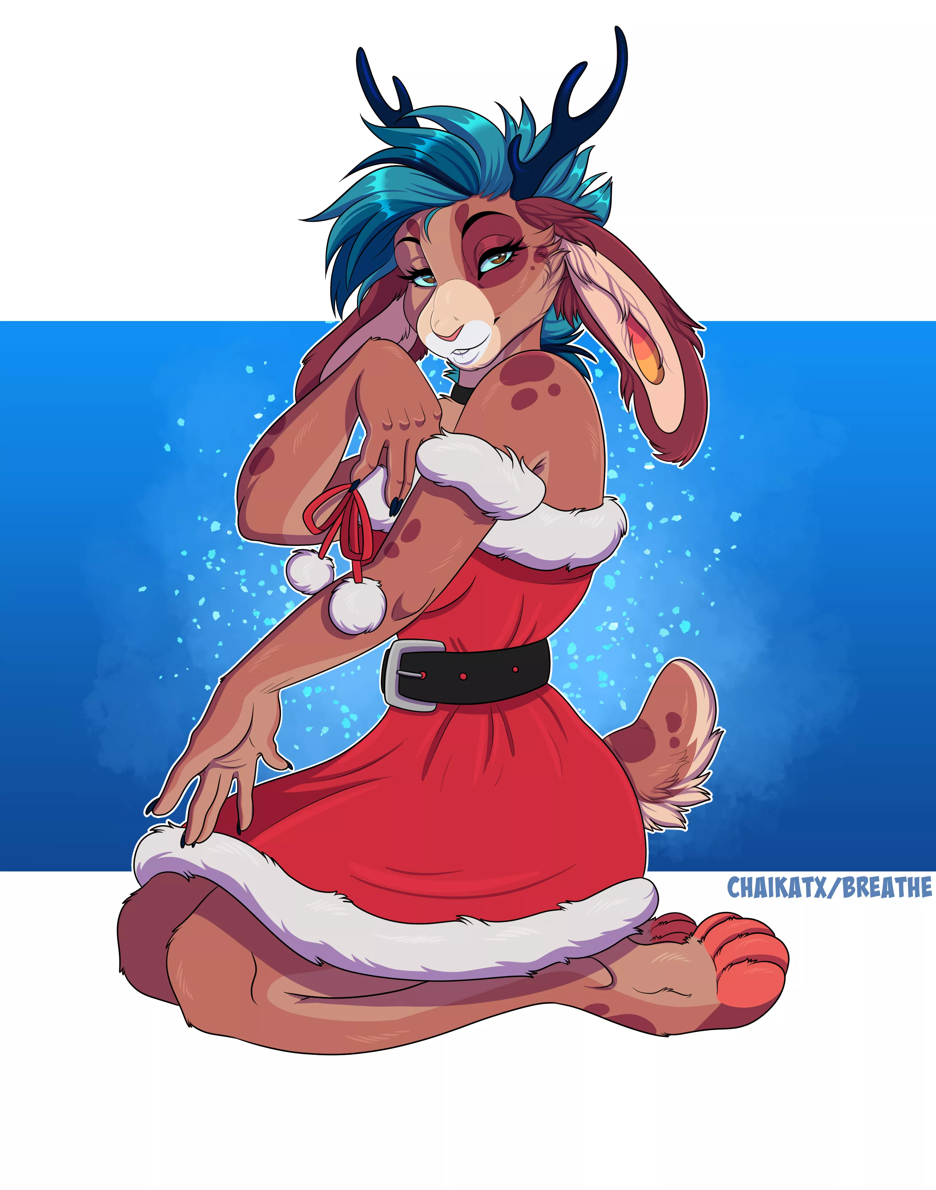 🎄All I want for Christmas is you 🎁 art by me, @chaikatx on twitter. Character is @billy80683293💙