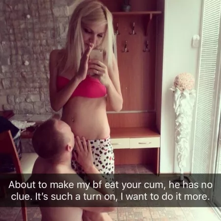 Always happy to help put some cum in you for your bf to eat out Always happy to help put some cum in you for your bf to eat out