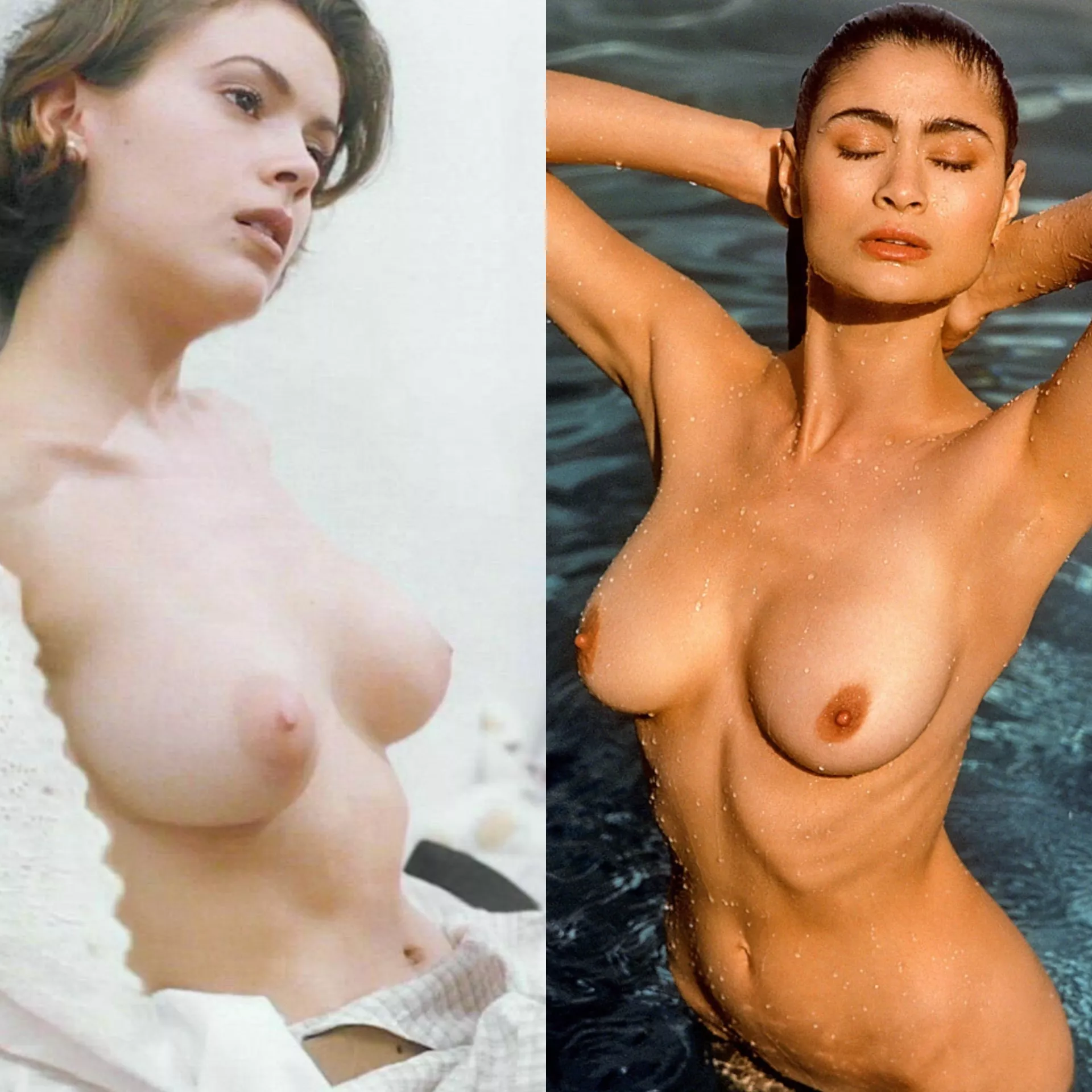 alyssa milano charlotte lewis Nude Lesbianpics.org.