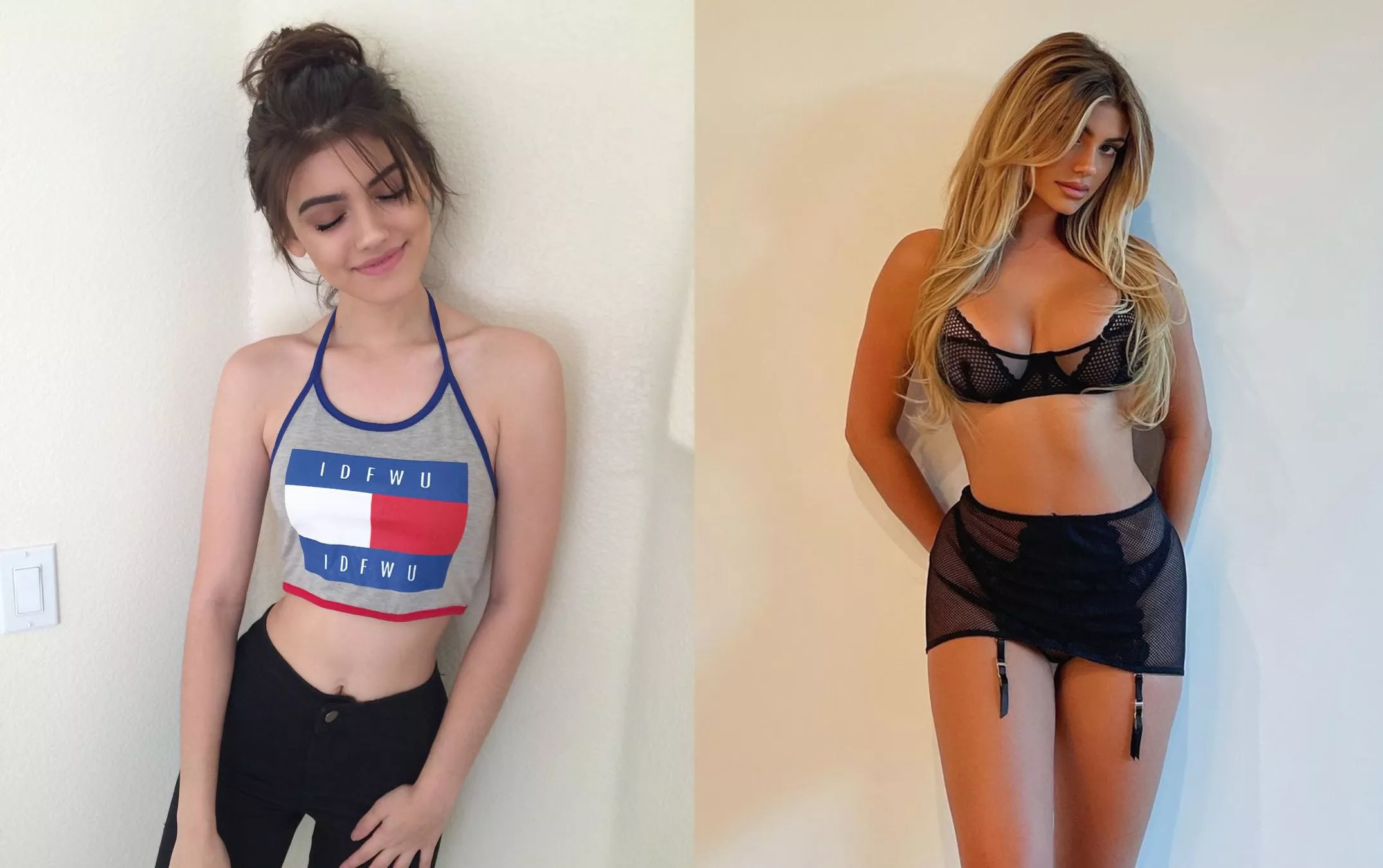 Amazing transformation from a brunette cutie to a blonde fuckdoll Amazing transformation from a brunette cutie to a blonde fuckdoll