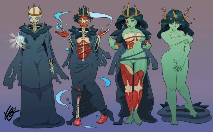 An Apple a Day Keeps the Lich Away (F Lich > F Orc) Drawn by ED-FOKK3R, Commissioned by Daughterskin An Apple a Day Keeps the Lich Away (F Lich > F Orc) Drawn by ED-FOKK3R, Commissioned by Daughterskin