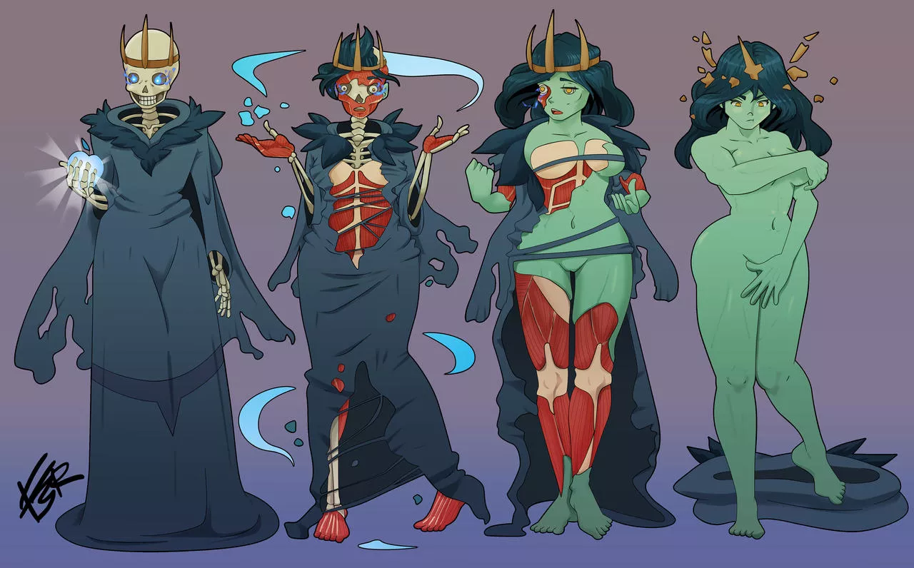 An Apple a Day Keeps the Lich Away (F Lich > F Orc) Drawn by ED-FOKK3R, Commissioned by Daughterskin