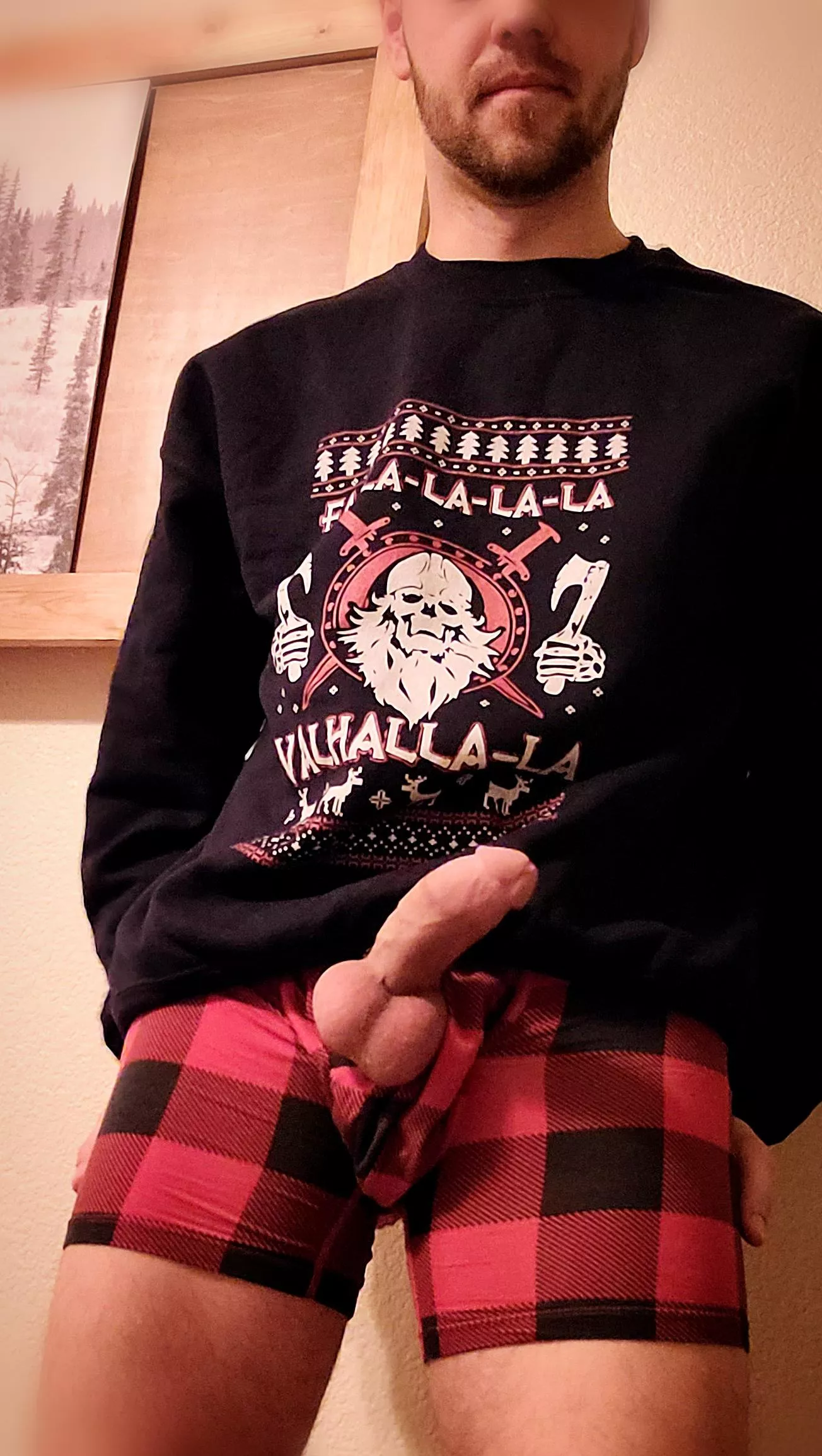 An ugly sweater and a beautiful cock?