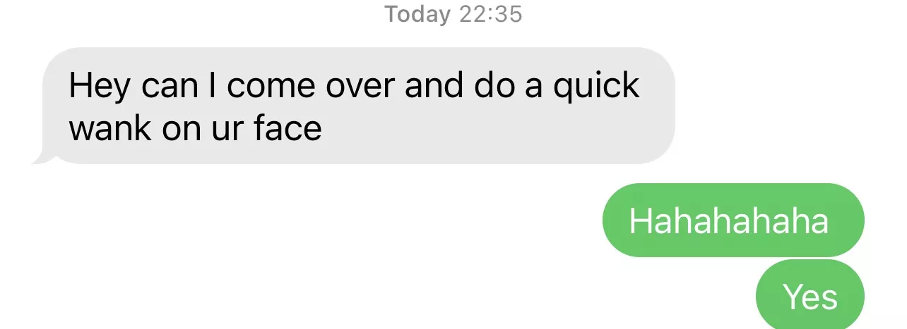 And I just got sent this message… only one answer!!