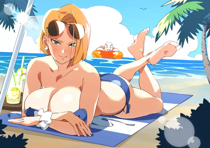 Android 18 at the beach
