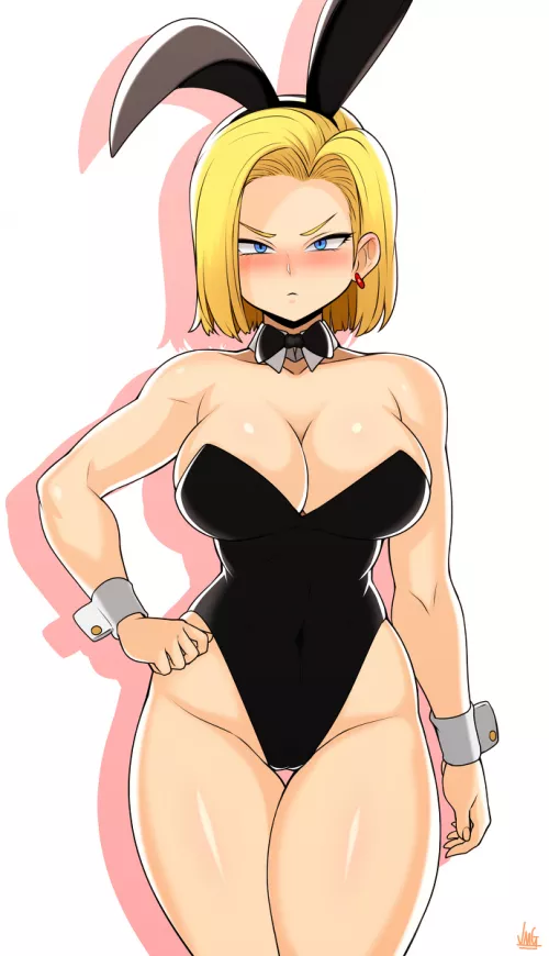 Android 18 embarrassed by her outfit (JMG) Android 18 embarrassed by her outfit (JMG)