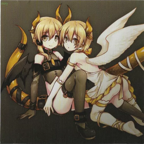 Angel and Demon being cute