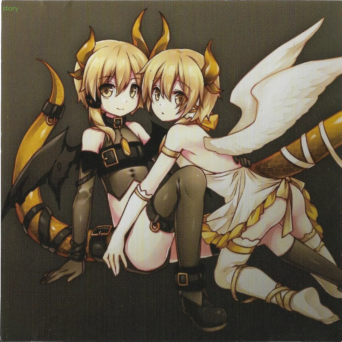 Angel and Demon being cute