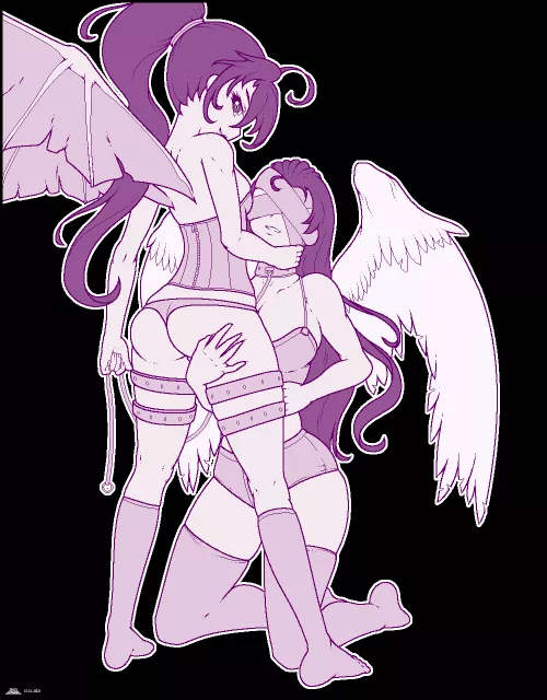 Angel and succubus playing Angel and succubus playing