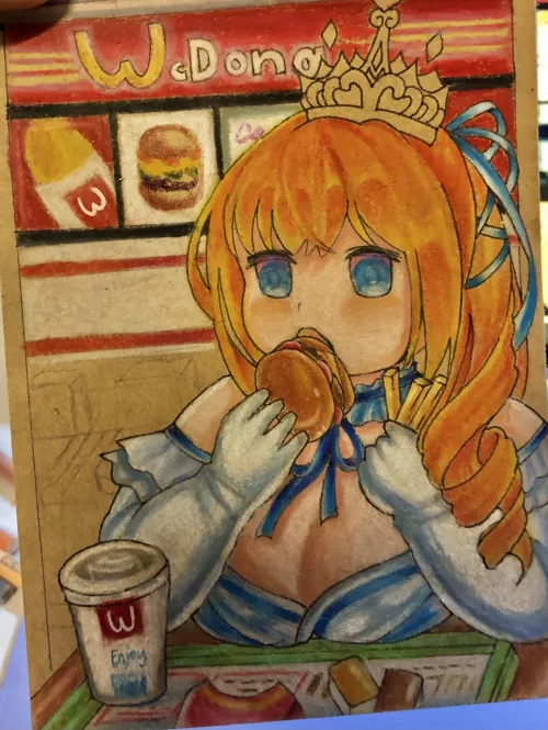 Anime world eating McDonald’s