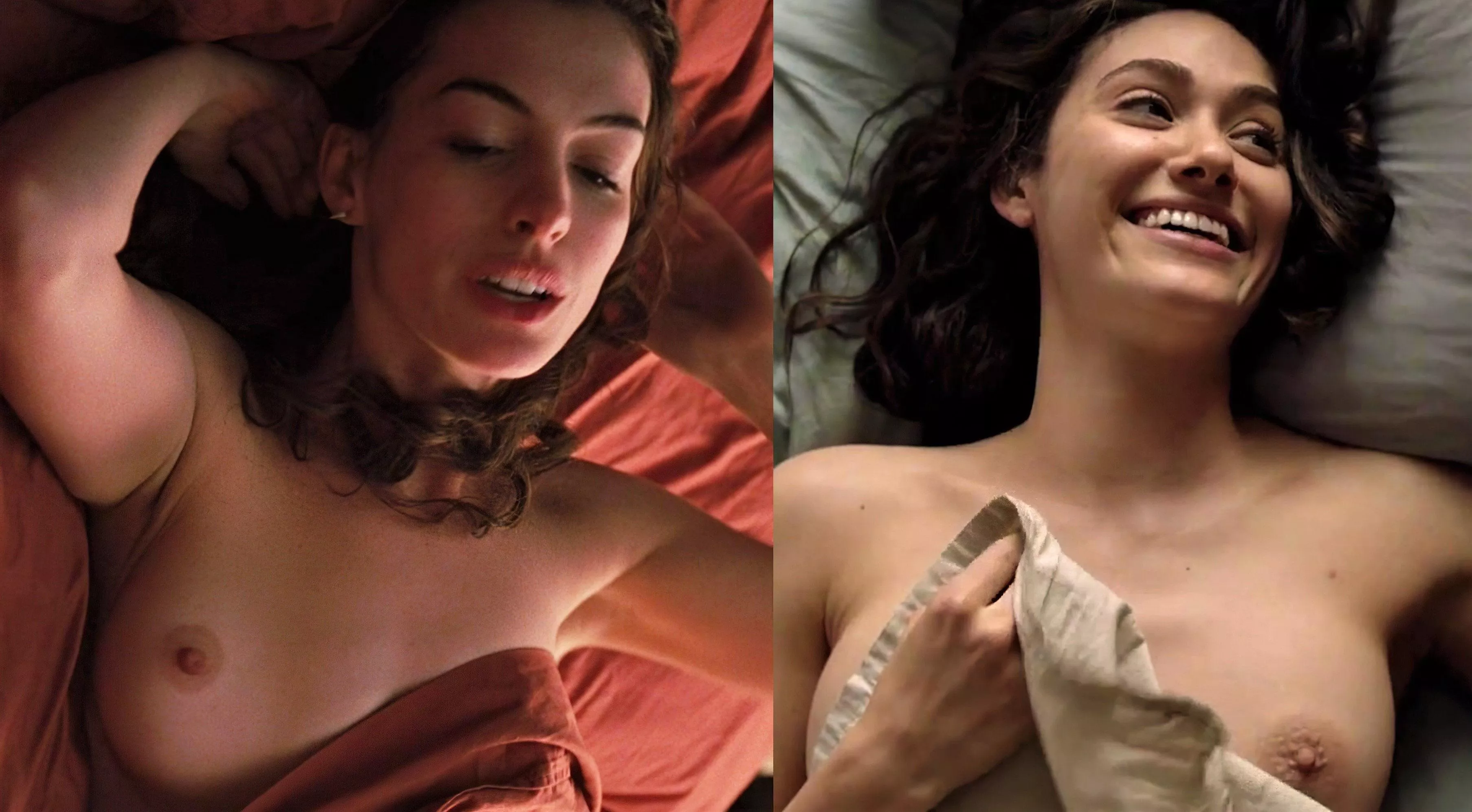 Anne Hathaway and Emmy Rossum