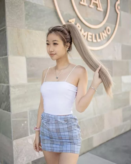 Another Asian in a tight skirt Another Asian in a tight skirt