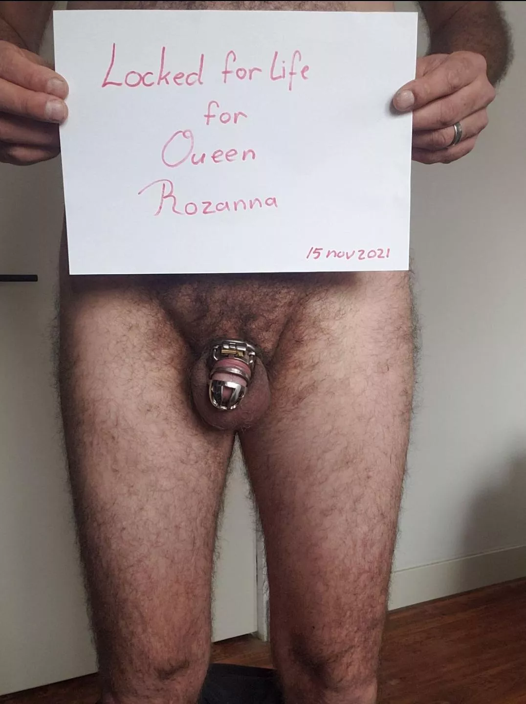 Another one locked 🤗 made this one trow away his chastity Keys in the river🤣🤣 Another one locked 🤗 made this one trow away his chastity Keys in the river🤣🤣