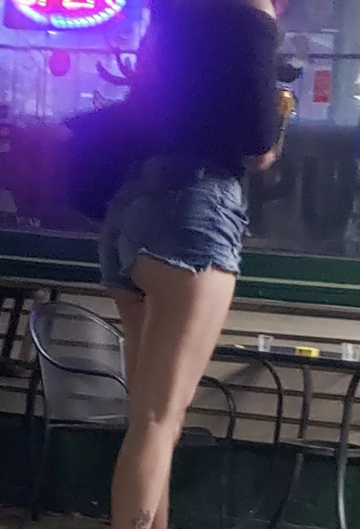 Another pic of the shorts my wife wore while out with friends Another pic of the shorts my wife wore while out with friends