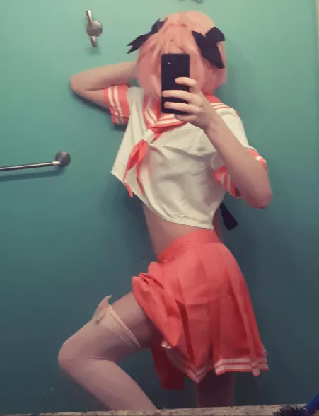 Another pose showing the thigh highs Another pose showing the thigh highs