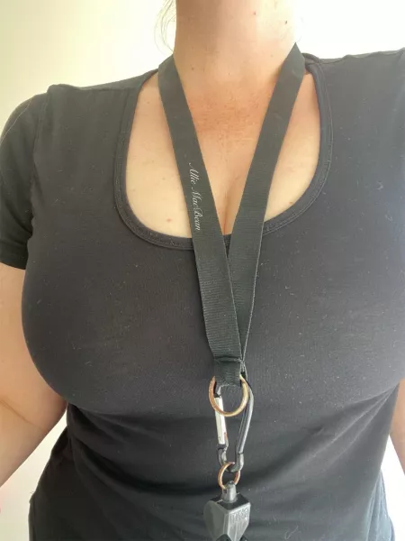 Another sports dayโฆ.I get to wear a whistle this time. Does it suit me?