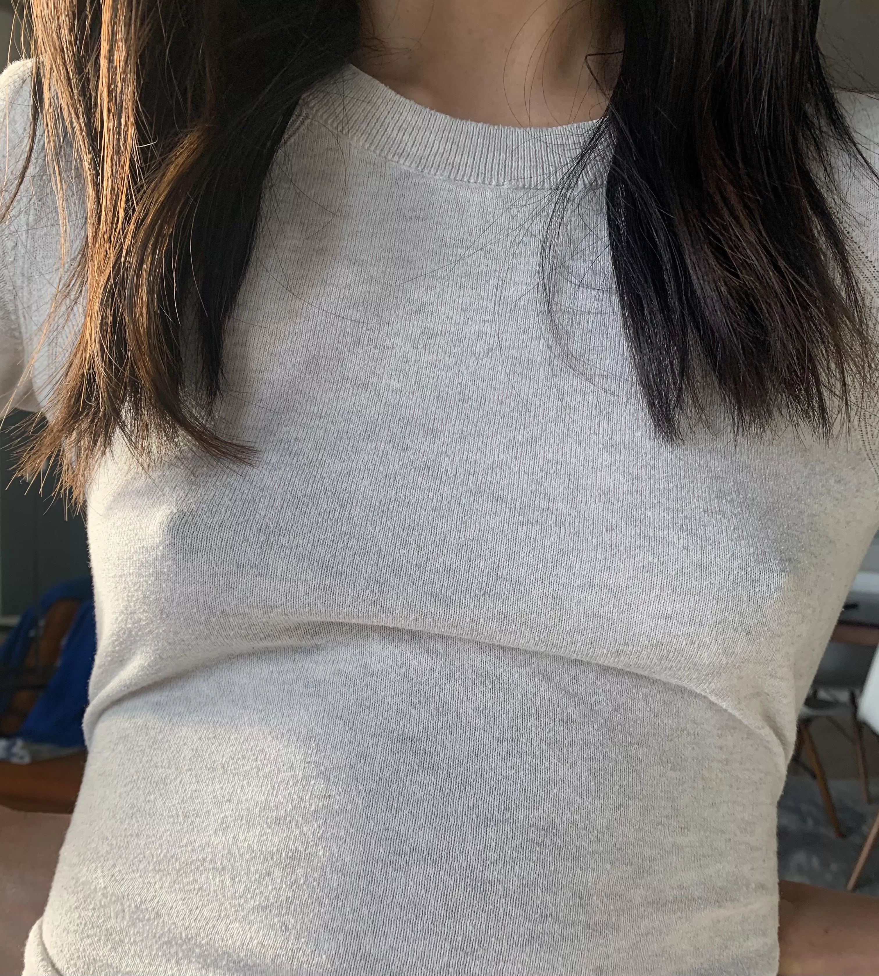 Anyone going to notice my braless Thai titties today? Anyone going to notice my braless Thai titties today?