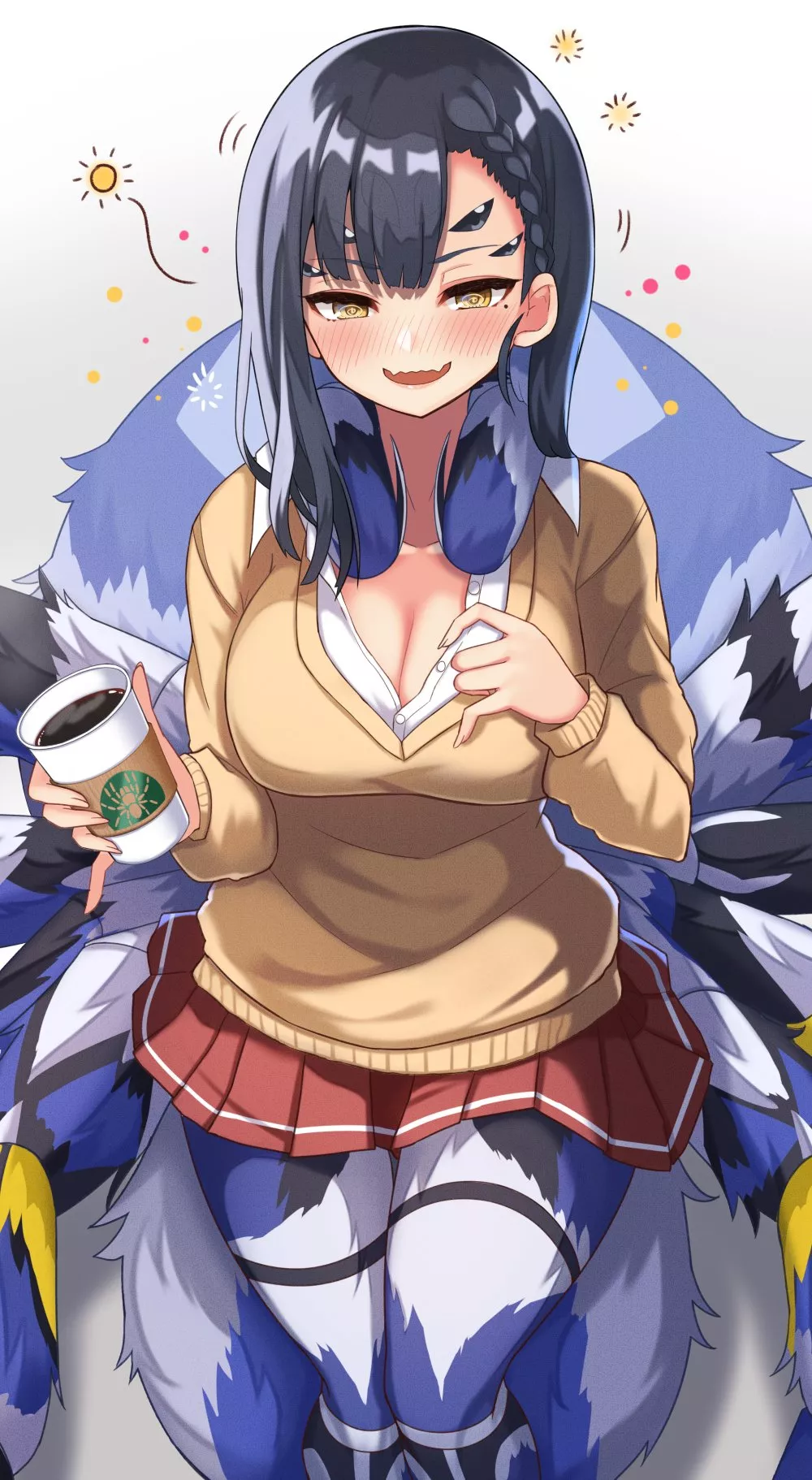 Arachne sipping coffee Arachne sipping coffee