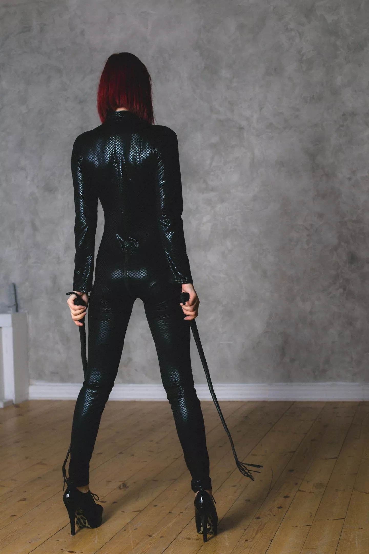 Are you ready to be whipped with my short twin whips? This is just the beginning after them will be long. One of my first photos with these whips. And I really like it, even though it's old.