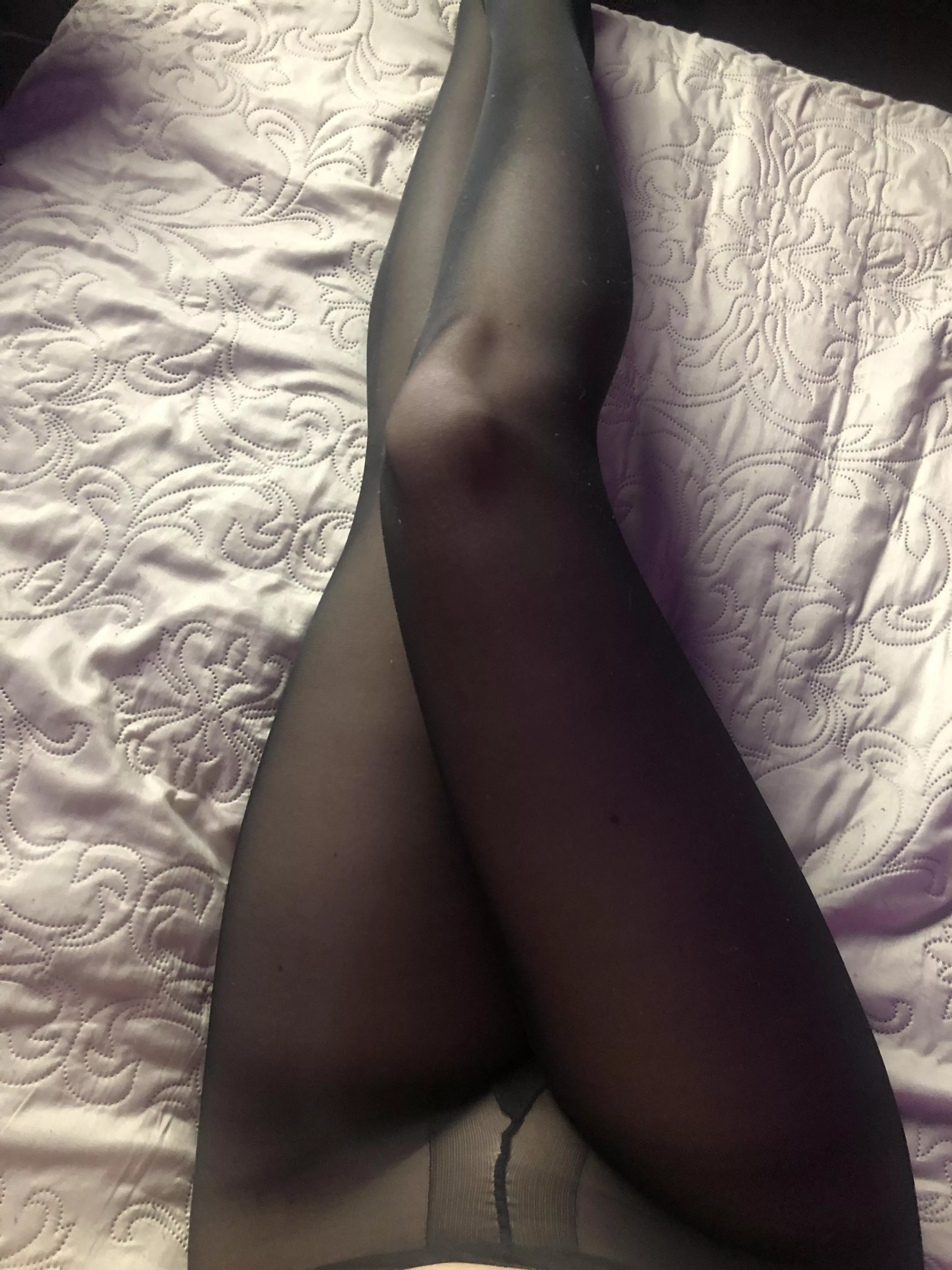 Aren’t my legs perfect in black pantyhose?