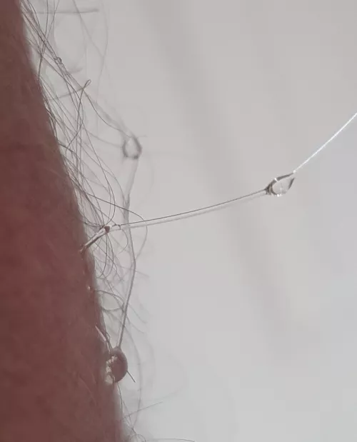 Artistic precum on my leg