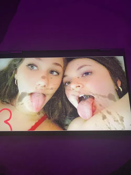 As requested, Gabi and Bailey covered in cum :) As requested, Gabi and Bailey covered in cum :)