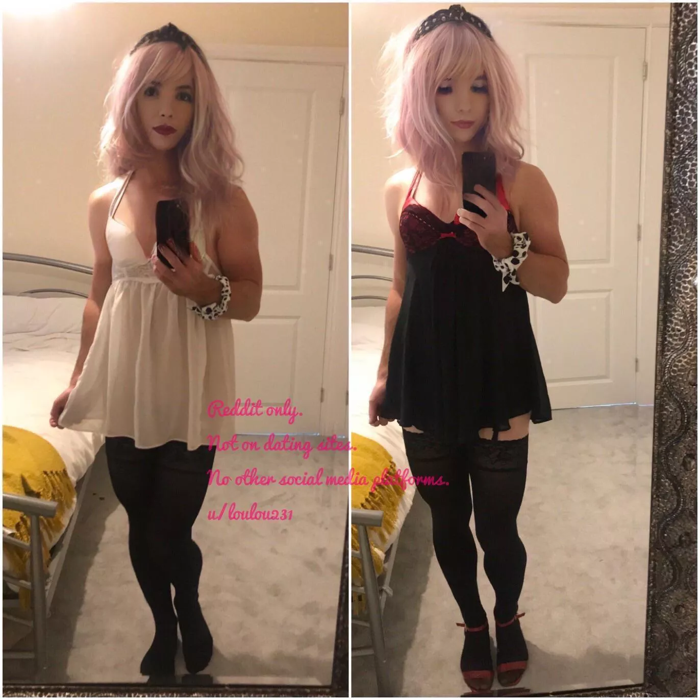 As soon as my sister is out.. I’m in her lingerie 😳 would you fuck me in it? 🙈