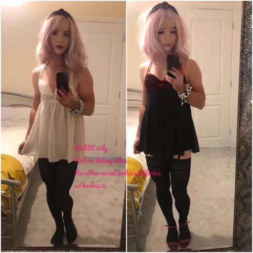 As soon as my sister is out.. Iβm in her lingerie π³ would you fuck me in it? π