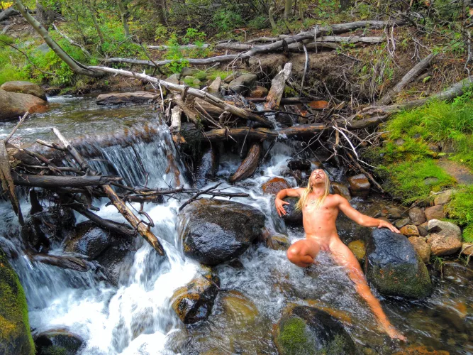 As the water runs over your skin and the energy of the earth through your body, you feel OM (home). ONE. ๐