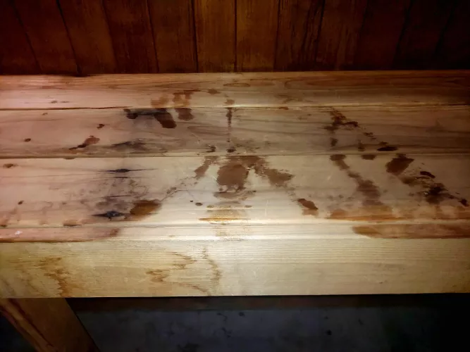 Ass and balls sweat print.... kind of like the Shroud of Turin!