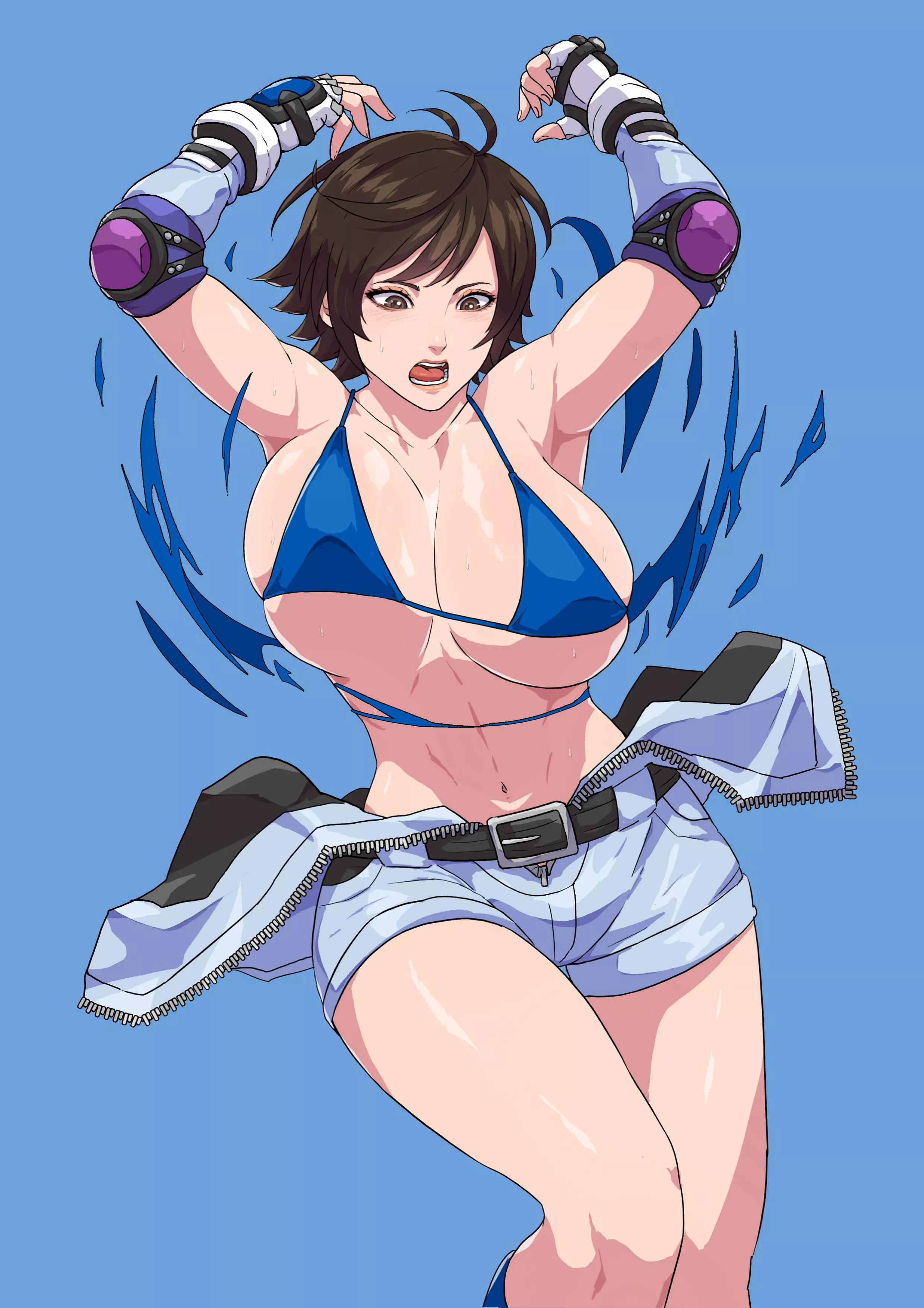 Asuka Kazama's wardrobe malfunction (fauzy_zulvikar) Tekken.