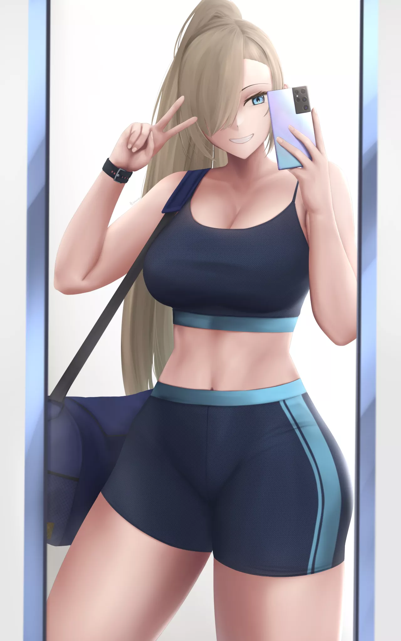 Asuna taking a selfie (EKO.Art) [Blue Archive]