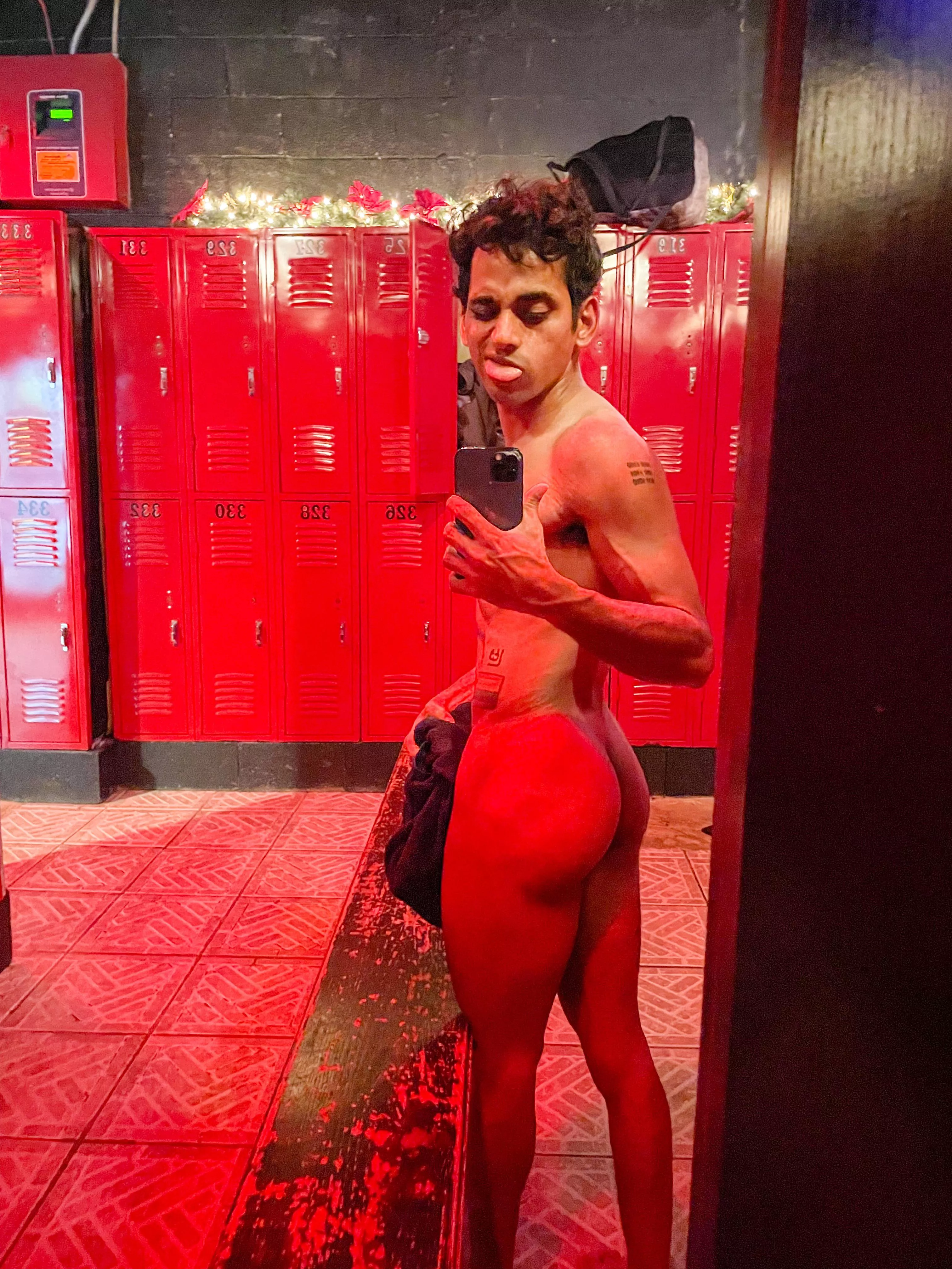 At a gay bathhouse